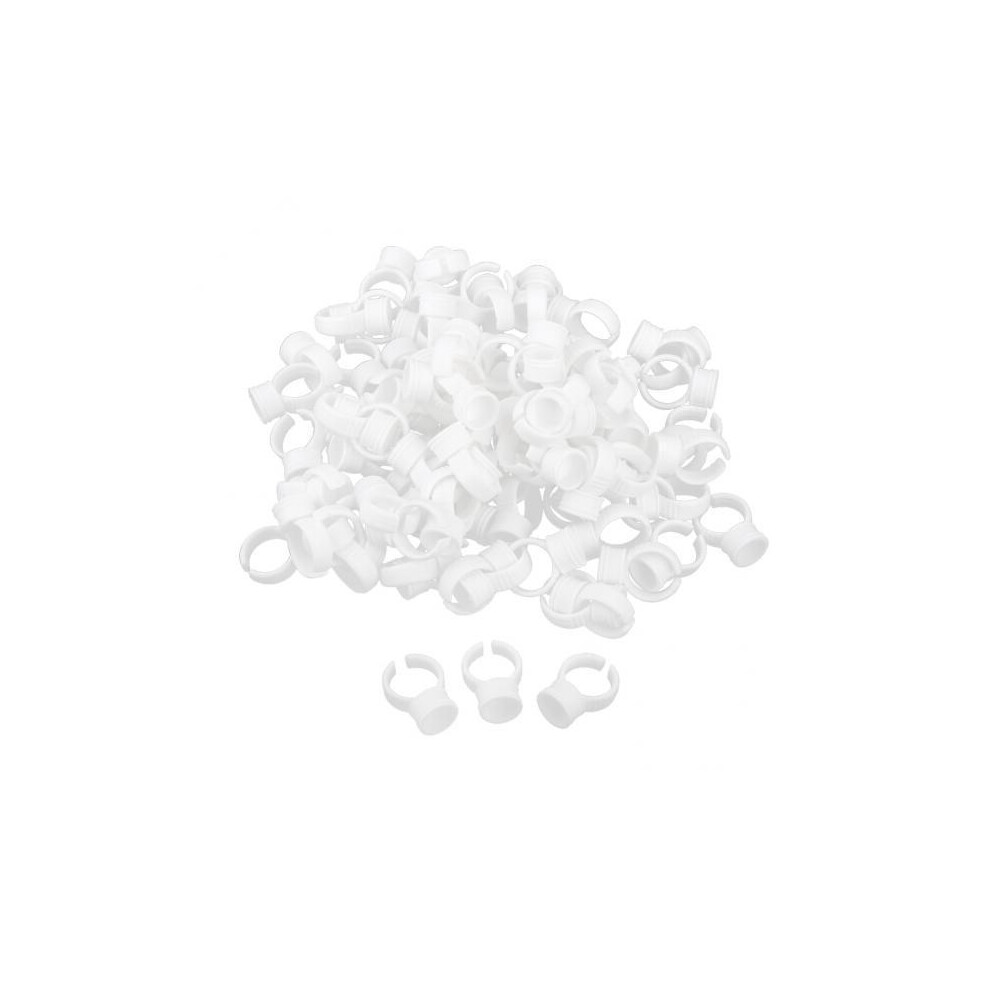 4x100 Disposable Eyelash Extension Tattoo Pigment Holder Rings Medium