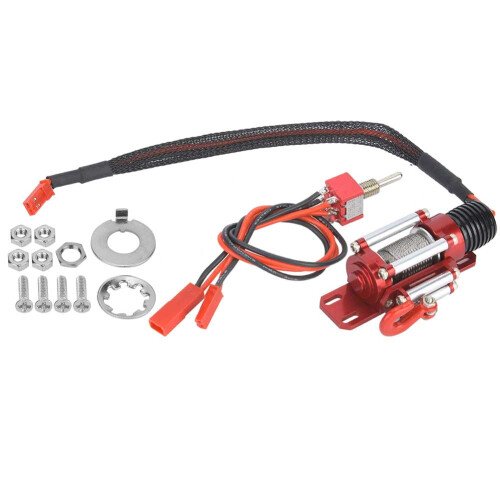 High Simulation RC Winch Electric Metal Winch1/10Scale Crawler Car Remote Controller Durable Nylon Capstan Wire Good Performance Fine Workmanship