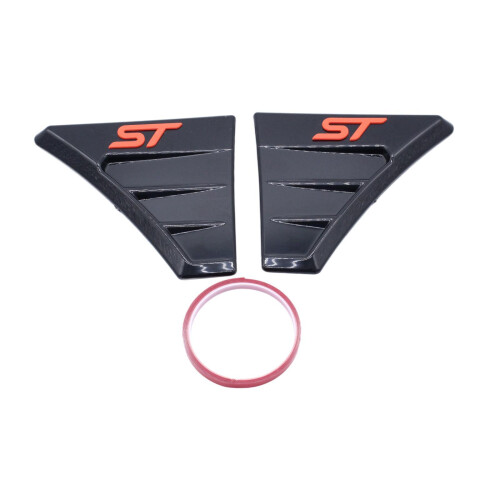Side Air Wing Covers Black for Focus RS MK2 Stylish Simple Installatio