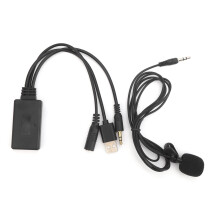 Modul AUX Bluetooth universal, streaming muzical wireless, apeluri hands-free, suportă intrare audio A2DP, plug and play, instalare ușoară, ABS de