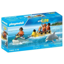 Playmobil 71905 Wasserscooter, geschleppte Banane & 4 Figuren, Mein Leben Urlaub am Strand, 22 Teile, ab 4 Jahren
