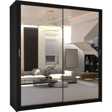 MN FURNITURE Double Mirror Sliding Door Wardrobe