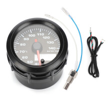 Medidor de temperatura da água Pointer para uso automotivo, medidor de temperatura automotivo Uni com retroiluminação LED de 7 cores e motor de