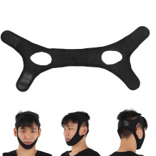 Unisex Mesh AntiSnoring Chin Strap - Comfortable Breathable Black Band