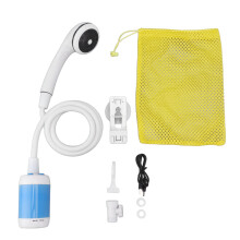Multiple Charging Options Portable Camping Shower Rechargeable Outdoor Shower Head With Suction Cup And Hook Included For Pet Bathing Plant Watering