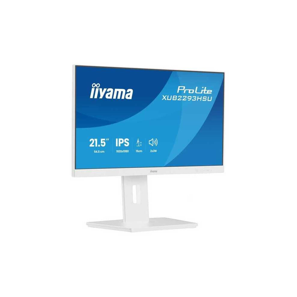 iiyama Prolite XUB2293HSU-W7 Full-HD IPS -Monitor | 54,5 cm, 21,5", 100Hz, HDMI, DP, USB2.0, Lautsprecher, Kopfhöreranschluss, Adaptive Sync, Höhenverstellung, VESA, weiß - Bild 8