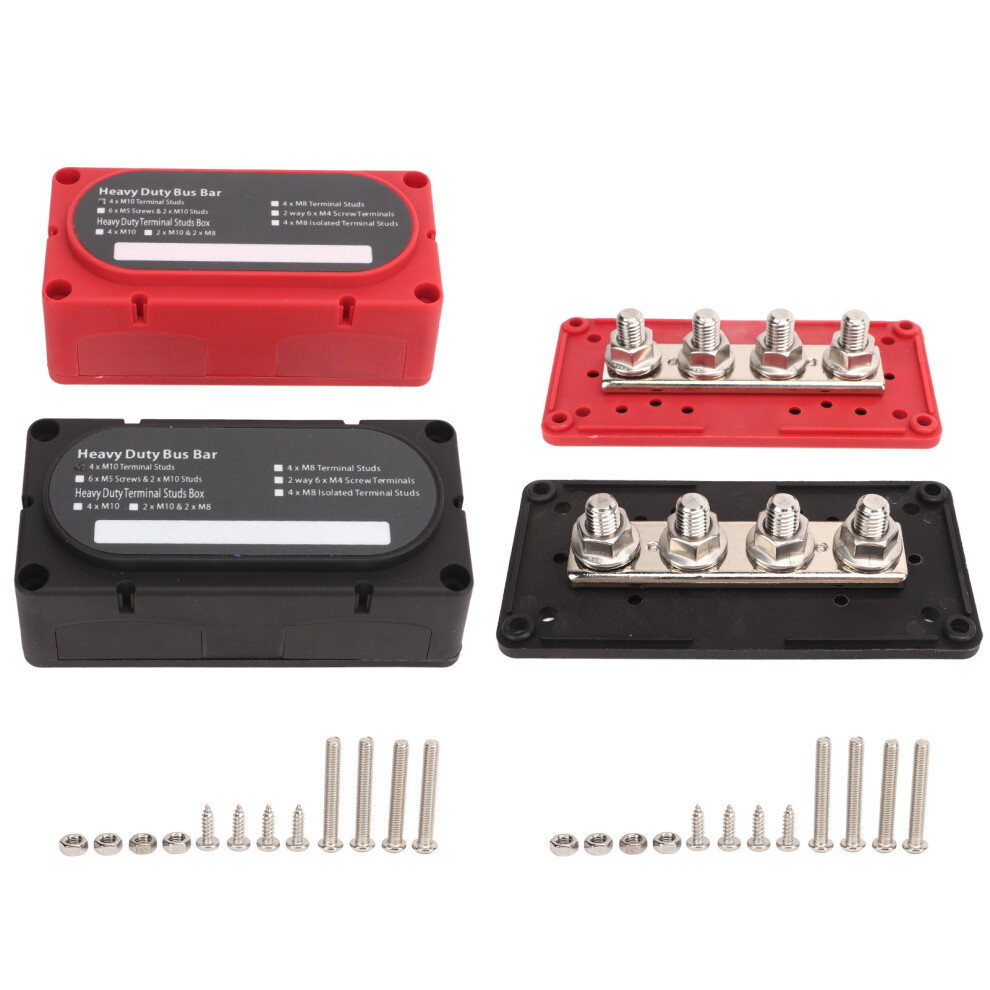 Rust Resistant Bus Bar Flame Retardant Plastic Base Bus Bar Terminal Block Waterproof Bus Bar Dustproof Power Distribution Block Marine Power 9365509823057