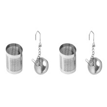 2X Stainless Steel Tea Infuser Tea Leaves Diffuser Spice Seasoning  Strainer Teapot Fine Mesh Coffee Filter