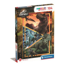 CLEMENTONI Palapeli 104 kappaletta Jurassic World Super Color, 6-vuotiaille ja yli