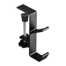 Bag Hooks for Tables Adjustable ClampOn Table Bag Hook, Black, for Wallets, Umbrellas, Backpacks