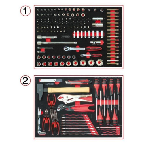 Module - KS TOOLS - 714.0184 - Composition d'outils 2 tirois - Pour servante - 184 pièces