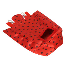 Red Carrot-Shaped Rabbit Hay Feeder Bag 23x7x10cm Oxford Cloth
