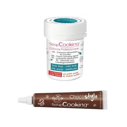 Schokoladenstift + dunkles Lebensmittelpulverfarben