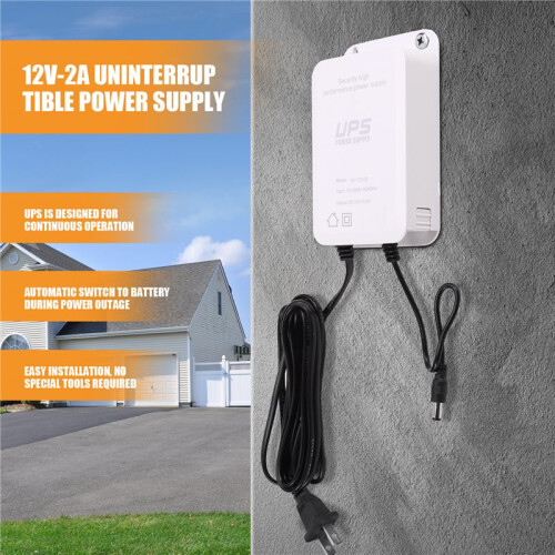 12V-2A Uninterruptible Power Supply UPS Battery Backup Interface, Security Camera UPS Battery Backup Protector US Plug 1