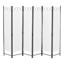 Divisor de privacidade de 6 painéis 171 x 240 cm branco 03_0008069