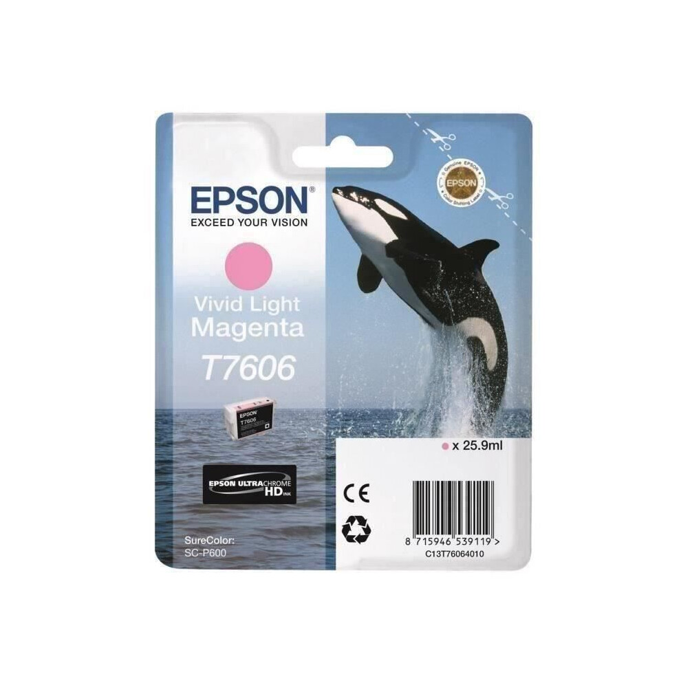 Original Epson T7606 Vivid Light Magenta Ink Cartridge (C13T76064010) - Image 7