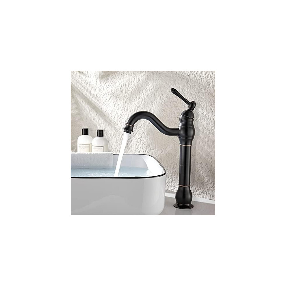 Bathroom Vessel Sink Faucet With Oil Rubbed Bronze Finish, Elegant Modern Design Adds A Touch Of Sophistication To Any Space 9453559506720