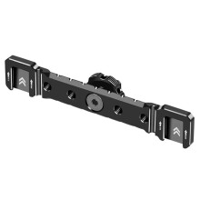 Support Fixation pour Griffe Froide, Adaptateur Barre D'Extension Double Griffe Porte-Accessoire pour Appareil Photo, Cage, Microphone,