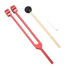 Healing Chakra 128 Hz Tuning Fork Set Aluminium Alloy Sound Therapy Bio-Acoustic Tuning Fork Colorful Adjustable Red