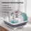 Portable Foldable Dish Rack,Kitchen Drainer for Dishes,Tableware Storage Organizer with Drying Shelf,Home Essential 7