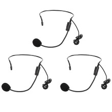 Wired Headset Microphone With Flexible Boom And High Fidelity Sound For Voice Amplifier Ergonomic Design Comfortable And Durable Lightweight Design
