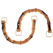 8Stk DIY Handtaschengriffe Kunststoff U-Form Bambusoptik