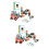 2Sets Kinder Gabelstapler Holzmodell Spaßiges Konstruktionsauto 9