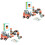 2Sets Kinder Gabelstapler Holzmodell Spaßiges Konstruktionsauto 5