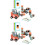 2Sets Kinder Gabelstapler Holzmodell Spaßiges Konstruktionsauto 7