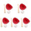 5Sets Mini Baseball Set Aus ABS Rot Für Mini Deko Und Bastelspaß 3
