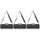 3Stk Handliche Piccolo Aufbewahrungstaschen Schwarz Canvas 8