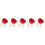 5Sets Mini Baseball Set Aus ABS Rot Für Mini Deko Und Bastelspaß 10