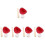 5Sets Mini Baseball Set Aus ABS Rot Für Mini Deko Und Bastelspaß 6