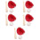 5Sets Mini Baseball Set Aus ABS Rot Für Mini Deko Und Bastelspaß 8