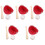5Sets Mini Baseball Set Aus ABS Rot Für Mini Deko Und Bastelspaß 4