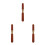 3Pièces Outil Réparation Rouleau Pression Bois Marron Instruments 4