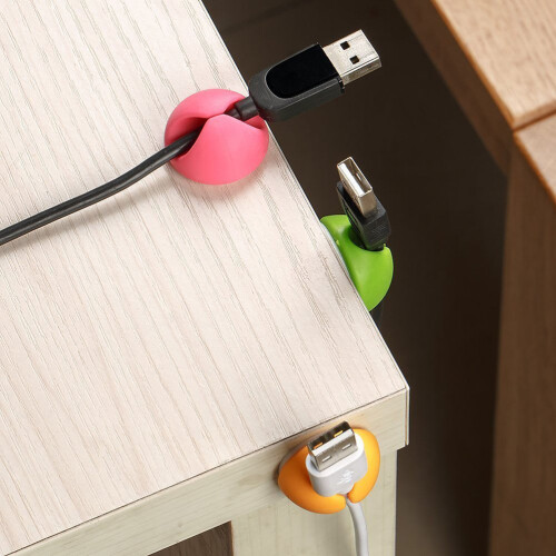 6Pièces Clips De Câbles Souples Pour Ordinateur Et Téléphone 2