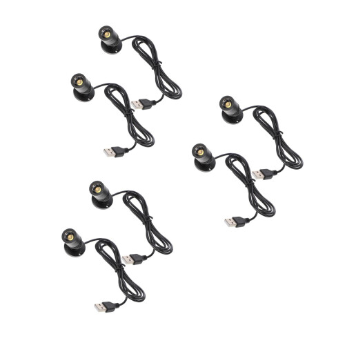 6Pièces Spots LED Mini USB Aluminium Noir Pour Intérieur 2