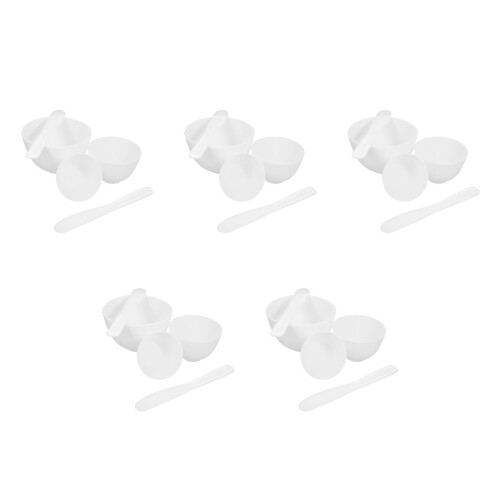 5Ensembles Bols Silicone Blancs Pour Masques DIY Et Accessoires Beauté 2