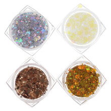 8Pièces Scène Gel Pailleté Enfants Pet