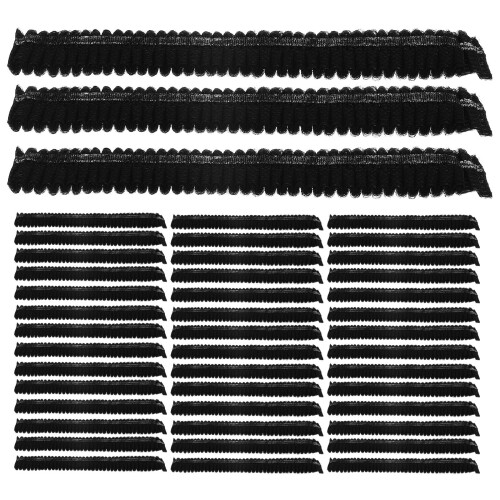 200Pièces Bonnet Cheveux Non- Jetable Noir Pour Usage Culinaire