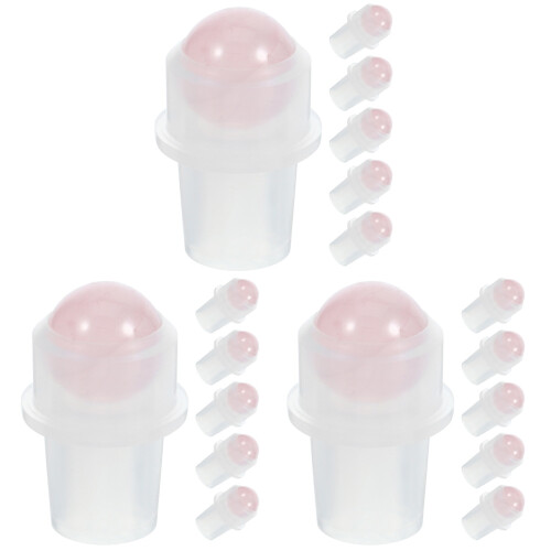 18Pièces Rouleaux Pour Flacon D'huile En Jade Rose Compact 2