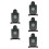 5Pièces Cibles De Tir Noires Modes Multiples Sonores 3