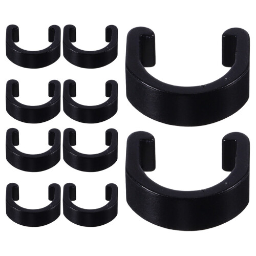 90Pièces Organizeur Câbles Noir Aluminium Clips C Sécurisés