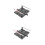 2Pièces Blocage Rail Ferroviaire Jouet Gris Plastique 4