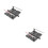 2Pièces Blocage Rail Ferroviaire Jouet Gris Plastique 9
