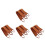 8Pièces Douche En Peluche Marron Pour Exfoliation 4