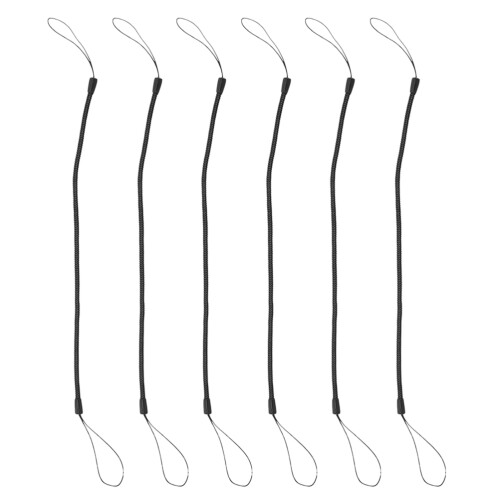 6Pièces Cordon Élastique Retractable Noir Pour Stylo Tactile Sécurisé