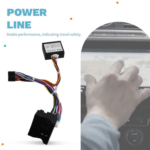 Car Power Cable with CANbus Protocol Box for  16P Android-Navig Adapter -RZ-08 2