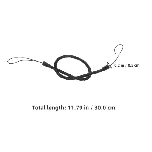 6Pièces Cordon Élastique Retractable Noir Pour Stylo Tactile Sécurisé 2